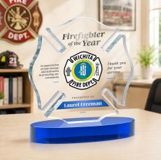 Maltese Cross VividPrint Award on Alberton - Blue - Safety Awards