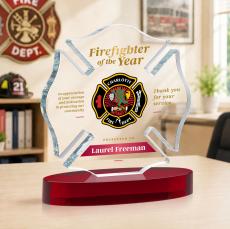 Maltese Cross VividPrint Award on Alberton - Red - Safety Awards