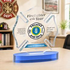 Maltese Cross VividPrint Award on Alberton - Sky Blue - Safety Awards