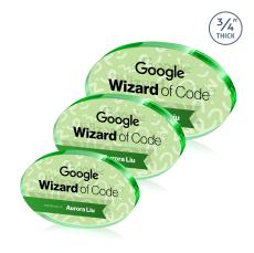 Baldus Oval VividPrint Double Sided Award - Green - Deal Toys