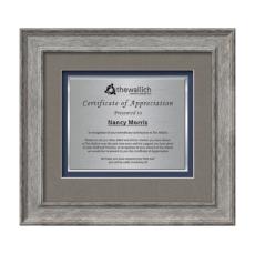Calder Certificate TexEtch - Grey Oak - Certificate Frames