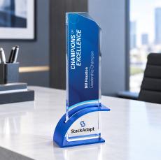 Barton VividPrint Award - Blue - Colored Glass Awards