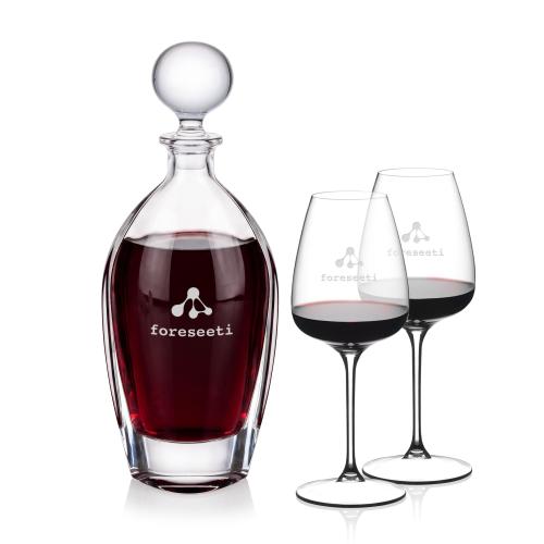 Corporate Gifts - Barware - Barware Gift Sets - Langara Decanter & RIEDEL Trauben Wine