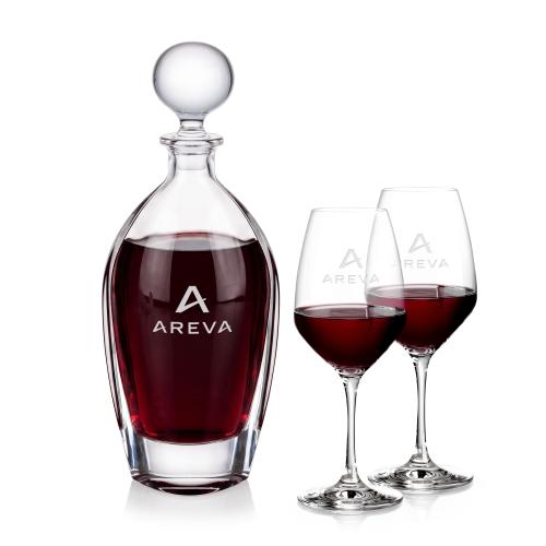 Corporate Gifts - Barware - Barware Gift Sets - Langara Decanter & Santiago Wine