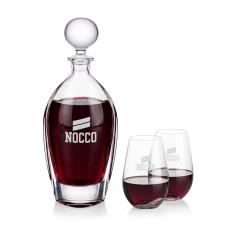 Langara Decanter & Boston Stemless Wine - Barware Gift Sets