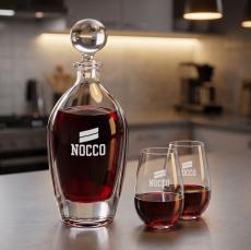 Langara Decanter & Boston Stemless Wine - Barware Gift Sets