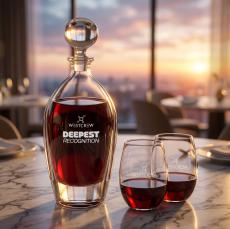 Langara Decanter & Carlita Stemless Wine - Barware Gift Sets