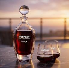 Langara Decanter & Cannes Stemless Wine - Barware Gift Sets