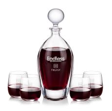 Langara Decanter & Crestview Stemless Wine - Barware Gift Sets