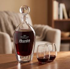 Langara Decanter & RIEDEL Stemless Wine - Barware Gift Sets