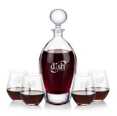 Langara Decanter & Reina Stemless Wine - Barware Gift Sets