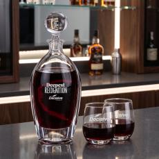 Langara Decanter & Salem Stemless Wine - Barware Gift Sets