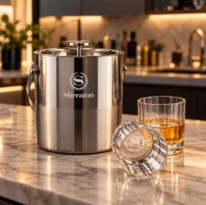 Catania Ice Bucket & Cristaux On-the-Rocks - Barware Gift Sets