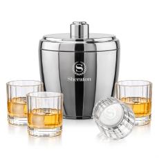 Pescara Ice Bucket & Cristaux On-the-Rocks - Barware Gift Sets