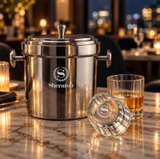Milano Ice Bucket & Cristaux On-the-Rocks - Barware Gift Sets