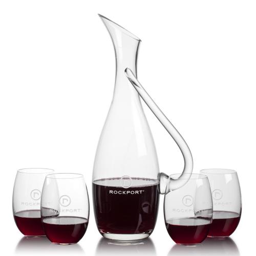 🏆 Uxbridge Carafe & Carlita Stemless Wine BWC7842C