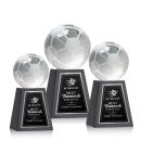 Soccer Ball Award on Tall Marble Base