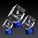 Burrill 3D Award on Paragon Base - Blue
