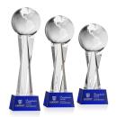 Globe Award on Grafton Base - Blue