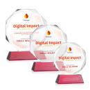 Acadian VividPrint&trade; Award on Newhaven Base - Red