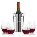Milano Wine Cooler & Crestview Stemless Wine Set