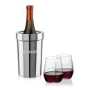 Milano Wine Cooler & Crestview Stemless Wine Set