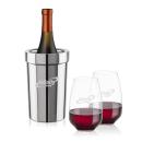 Milano Wine Cooler & Crestview Stemless Wine Set
