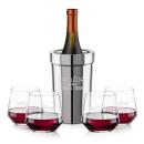 Milano Wine Cooler & Crestview Stemless Wine Set