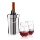 Milano Wine Cooler & Crestview Stemless Wine Set