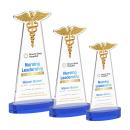 Caduceus VividPrint&trade; Award on Alberton Base - Blue