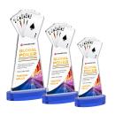 Poker VividPrint&trade; Award on Alberton Base - Blue