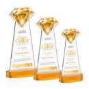 Gemstone VividPrint&trade; Award on Alberton Base - Amber