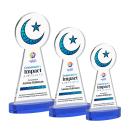 Crescent & Star VividPrint&trade; Award on Alberton Base - Blue