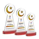 Crescent & Star VividPrint&trade; Award on Alberton Base - Red
