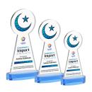 Crescent & Star VividPrint&trade; Award on Alberton Base - Sky Blue